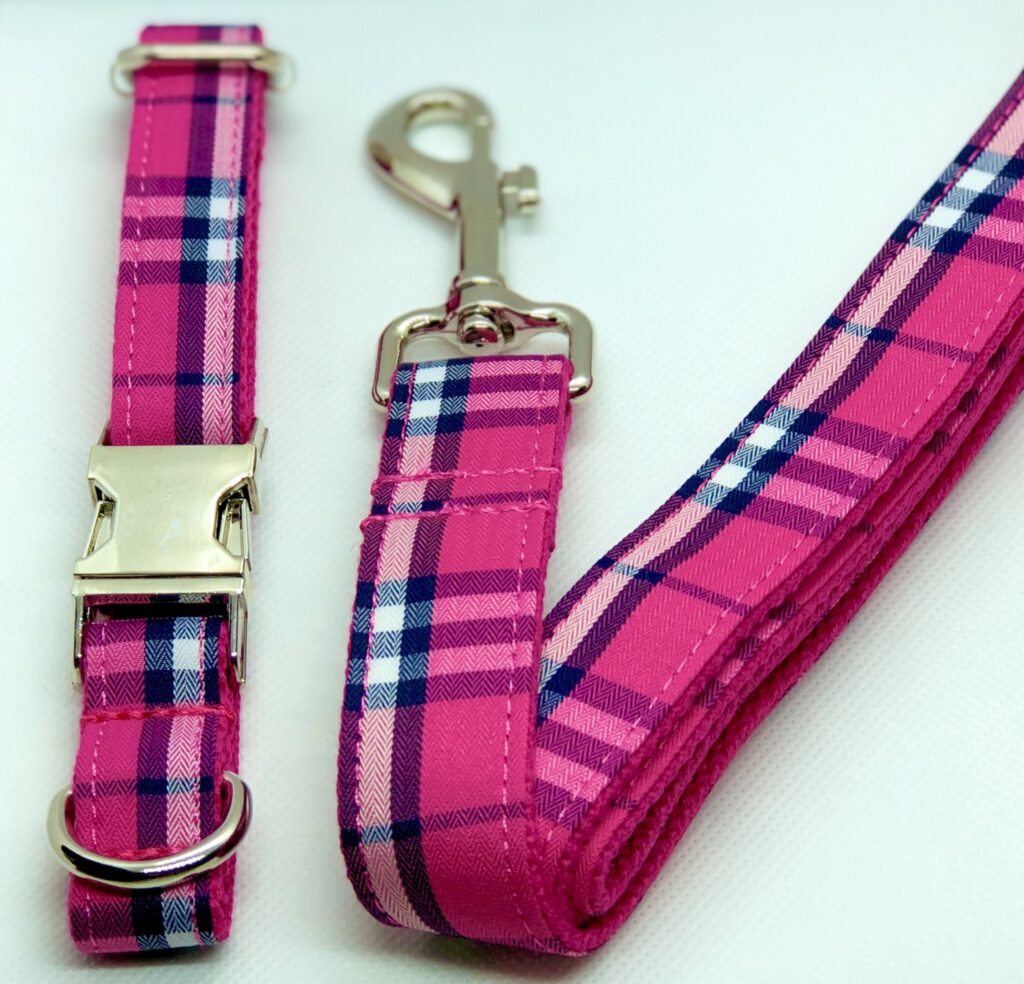 Pink hotsell tartan collar